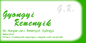 gyongyi remenyik business card